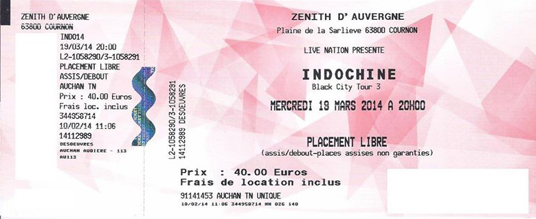 Fichier:2014-03-19 - Clermont-Ferrand - Le Zénith D'Auvergne - Ticket1.jpg