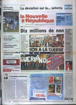 Fichier:2003-02-17 - La Nouvelle République (Loir et Cher) n°17724 - Couverture.jpg