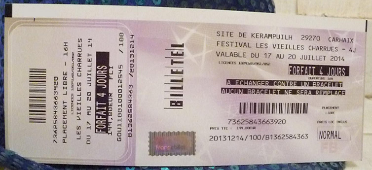 Fichier:2014-07-17au20 - Carhaix-Plouguer - Site De Kerampuilh - Les Vieilles Charrues - Ticket 4jours.jpg