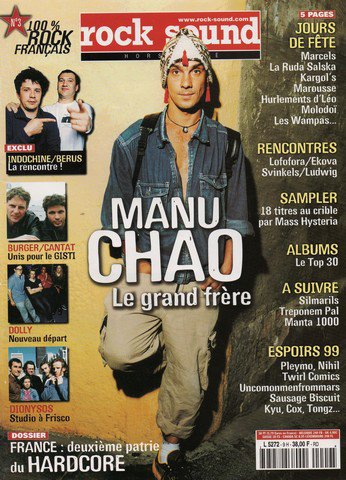 Fichier:1999-07 - Rock Sound Hors Série n°9 - 100% Rock Français n°3 - Couverture.jpg