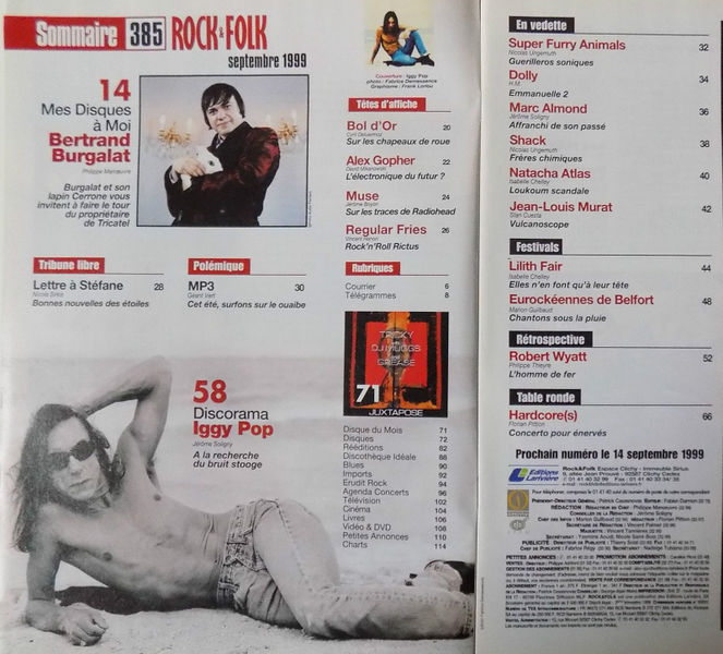 Fichier:1999-09 - Rock & Folk n°385 - Sommaire.JPG