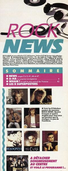 Fichier:1986-09 - Rock News n°13 - Sommaire.jpg