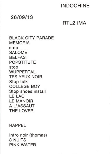Fichier:Setlist de 2013-09-26 Concert très très privé RTL2 à l'Institut du Monde Arabe.jpg