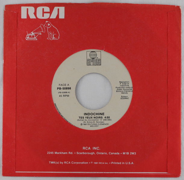Fichier:Pochette 45 Tes yeux noirs Canada.jpg