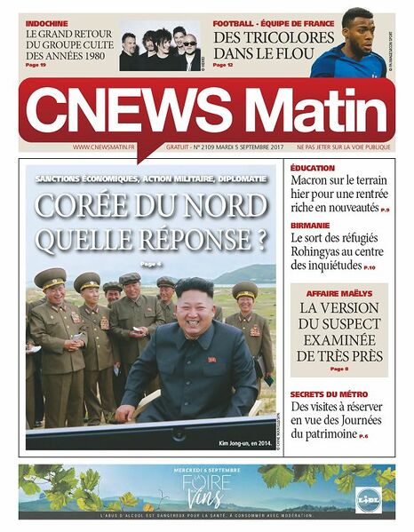 Fichier:2017-09-05 - CNews Matin n°2109 - Couverture.jpg