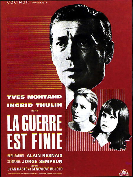 Fichier:La Guerre Est Finie (Alain Resnais) (1966) - Affiche.jpg